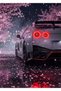 Nissan GT-R Nismo Blossoms Car Metal Poster - Magnetic Wall Art Print