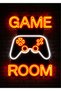 Game Room Neon Sign Gaming Metal Poster - Magnetic Wall Art Print