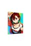 Red-Eyed Anime Girl Metal Poster - Magnetic Wall Art Print - 2