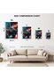 BMW M4 Neon Street Car Metal Poster - Magnetic Wall Art Print - 7