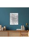 Paris City Map Metal Poster - Magnetic Wall Art Print - 6