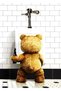 Teddy Bear at Urinal with Beer Funny Metal Poster - Magnetic Wall Art Print