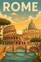 Rome Travel Metal Poster - Magnetic Wall Art Print