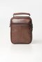 Men's Genuine Leather Hand and Shoulder Bag with Zipper, Multi-Compartment Daily Use Bag, Brown 31703 - 4