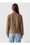 Lcw Modest Khaki Gathered Suede Look Women's Jacket - 6