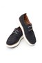 Italian Style Internal and External Natural Laced Leather Men's Shoes Navy Blue T15200-24 - 2
