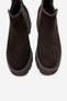 Clen Brown Suede Genuine Leather Elastic Women's Thick Soled Boots - 4