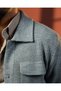 Slim Fit Polo Collar Buttoned Wool Blend Knitwear Men's Cardigan Gray T20332-04 - 2