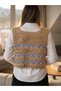 Megahan Mother-Daughter Combination Handcrafted Cream Vest, Crochet Mother-Daughter Combination - 3