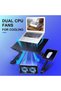Laptop Table, Height Adjustable Portable Laptop Desk, Foldable Table Workstation Notebook Riser with - 4
