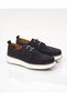 Italian Style Internal and External Natural Laced Leather Men's Shoes Navy Blue T15200-24