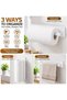 Self Adhesive Paper Towel Holder - Wall Mounted & Under Cabinet Kitchen Tissue Roll Holder - 3
