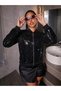 Women's Long Sleeve Sequin Embroidered Jacket with Front Zipper - 4