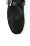 Black Women's Genuine Leather Snake Patterned Buckle Mary Jane Ballerina Shoes - 4