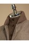 Slim Fit Tricot Collar Side Pocket Quilted Zippered Vest Beige T20300-09 - 4