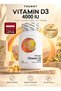 Vitamin D3 4000 IU (100 mcg), High Strength Supplement for Bone, Teeth, Immune & Muscle Support, Calcium Absorption, with Olive Oil, 60 Softgel Capsules, Made in Latvia