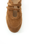 Tan Women's Genuine Leather Suede Double Strap Mary Jane Ballerina Shoes - 3