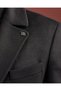 Slim Fit Double-Breasted Side Pocket Metal Buttoned Cashmere Men's Coat Black T20211-01 - 3