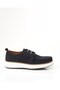 Italian Style Internal and External Natural Laced Leather Men's Shoes Navy Blue T15200-24 - 3