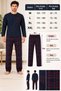 Men's Pocketed Long Sleeve Burgundy Plaid Printed Cotton Knitted Pajama Set - 4