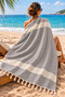 100% Cotton Fringed Peshtemal 90×170 cm Beach Pool Spa Sauna Towel - 2