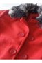 Girl's Cashmere Jacket and Skirt Set with Fur Detail on Collar and Sleeves, 2-Piece Set - 4