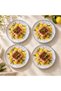 Camelia Lemon 4-Piece 20 cm Porcelain Flat Plate Set 41963 - 5