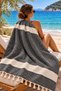 100% Cotton Fringed Peshtemal 90×170 cm Beach Pool Spa Sauna Towel - 2