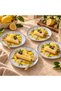 Camelia Lemon 4-Piece 20 cm Porcelain Flat Plate Set 41963 - 3