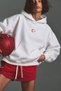 Women's Oversize Hoodie Legend of Türkiye Printed White – Hooded, Kangaroo Pocket, 3 Thread Raster Fleece - 2