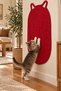 Patiloop Cat Scratching Mat 35X65 Cm, Ear-Detailed Knitted Cat Mat, Straw Jute Rope, Suitable for Home Use, Decorative Natural-Looking Cat Scratcher and Paw Play Mat, Pet Product