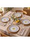 Lemon Patterned 4-Person 21 cm Porcelain Flat Plate Set - 3