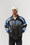 Stunning Garnili Embroidery Detailed Zippered Leather Men's Coat