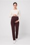 403 Coffee Color Autumn - Winter Modal Adjustable High Waist Maternity Sweatpants - Flexible and Comfortable Maternity Wear - 4