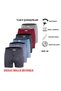 48 Men's Mixed Color Patterned Battal Boxers 6 Pieces - 2