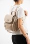 Women's Backpack Multi-Compartment Zippered Adjustable Strap Faux Leather Daily Stylish Functional Water-Resistant Backpack - 2