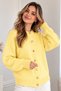 Buttoned Knitwear Cardigan N525 Lemon Yellow