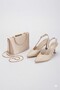 Women's Pointed Toe Open-Back Shoes and Bag Set