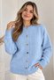 Buttoned Knitwear Cardigan N525 Baby Blue - 3