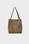 Genuine Leather Suede Shoulder Bag - Mink - 4