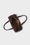 Cylinder Shape Hand and Shoulder Bag-Burgundy - 6