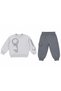 28310-26 Baby Boy 3-Thread Raster Printed Sweatshirt and Cargo Pocket Sweatpants 2-Piece Set 9-24 Months - 3