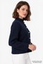 Denim Garnished Detachable Collar Regular Knitwear Cardigan - 3