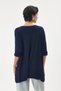 Women's Navy Blue Italian Low Sleeve Oversize Knitwear Sweater 38 - 44 Size - 5