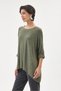 Women's Khaki Italian Low Sleeve Oversize Knitwear Sweater 38 - 44 Size - 2