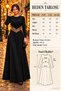 V Detail - Women's Geometric Waist Detailed Diver Full Length Dress - 6