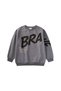 Printed Boys' Winter Sweatshirt 8-12 Years Gray