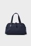 Cylinder-Shaped Hand and Shoulder Bag-Dark Blue - 3
