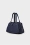 Cylinder-Shaped Hand and Shoulder Bag-Dark Blue - 2
