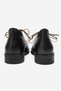 Women's Lace-Up Low Heel Flat Shoes Real Leather Vera Black - 5
